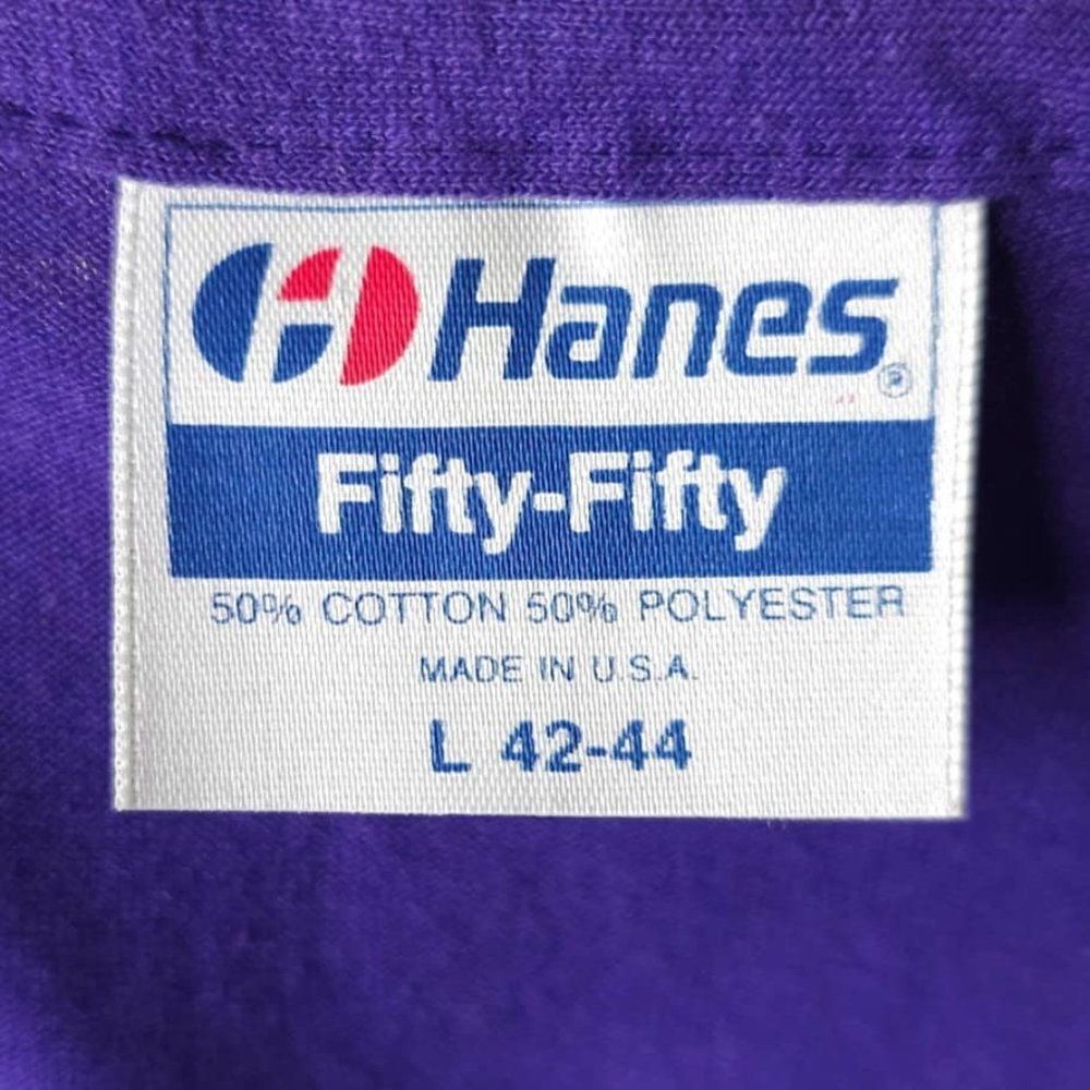 Vintage St Thomas T Shirt Mens Size Large Purple 80s Destination Tee Made In USA - Picture 6 of 7